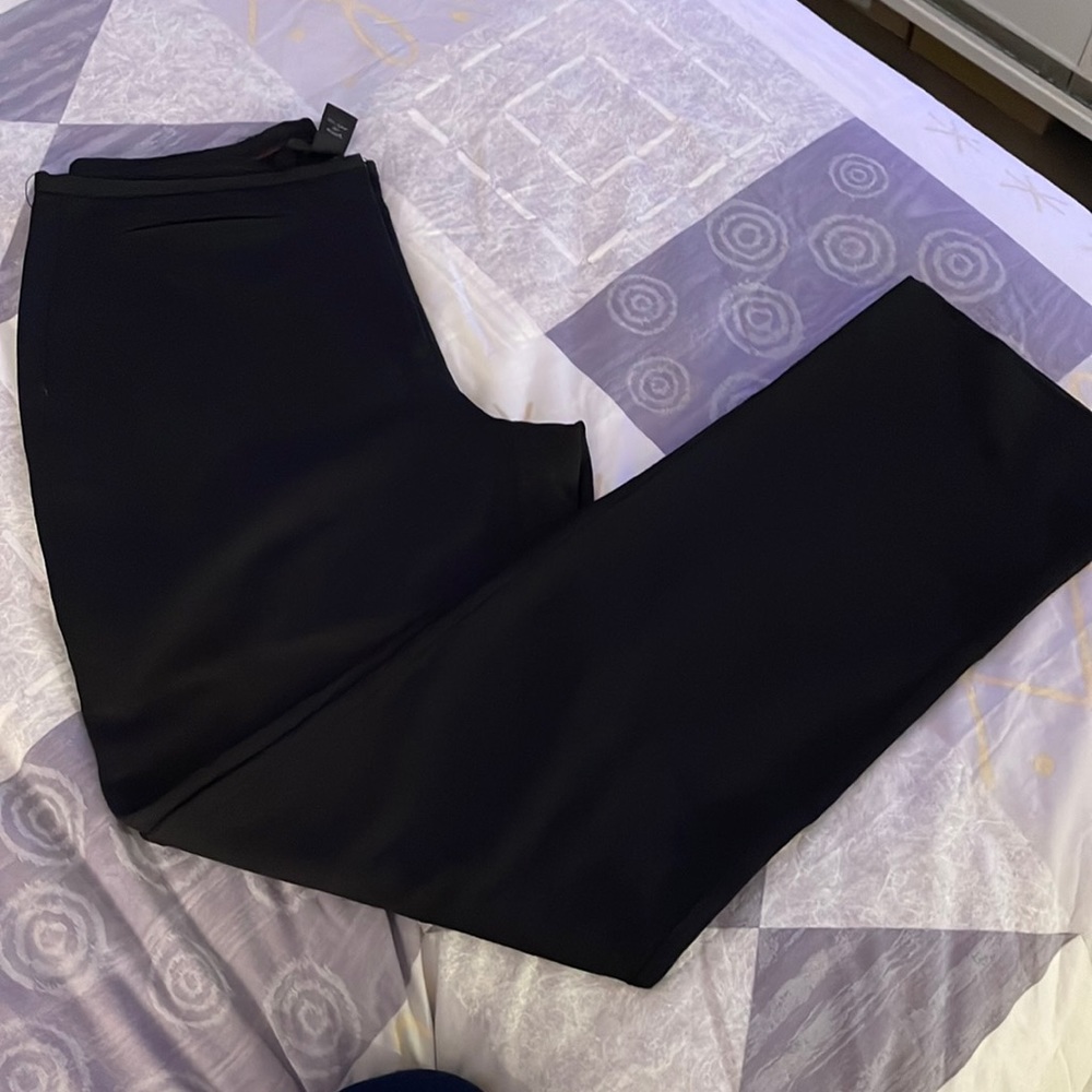 Black pants, zippered front